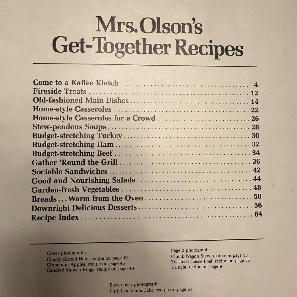Folgers Coffee Mrs Olsons Get-Together Recipes Vintage 1973 Cookbook Pamphlet
